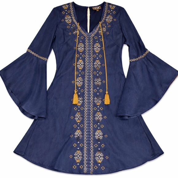 Cowgirl Up Southwestern Boho Dress Women’s Size Small - Picture 2 of 7